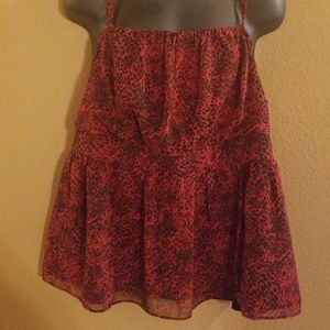 Convertible black and red top